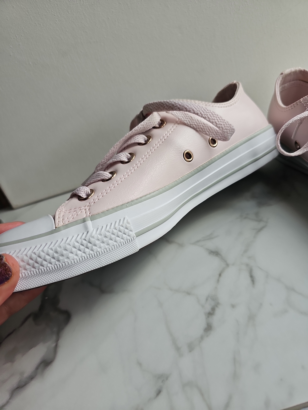Women's Low-Top Pastel Pink Canvas Sneakers - Picture 2 of 7